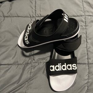 Adidas Sandals black/white size 11